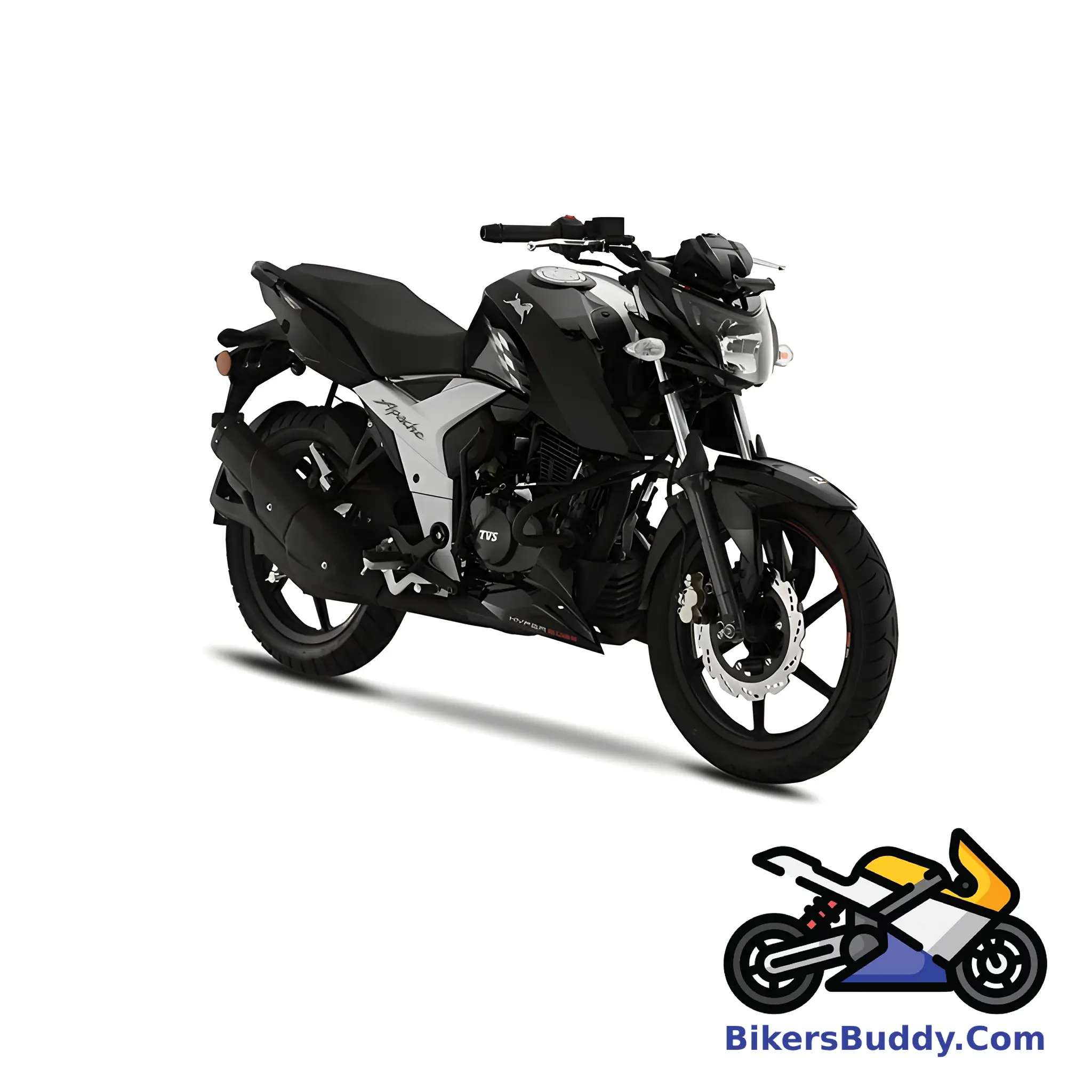 Black TVS Apache RTR 160 4V 2024