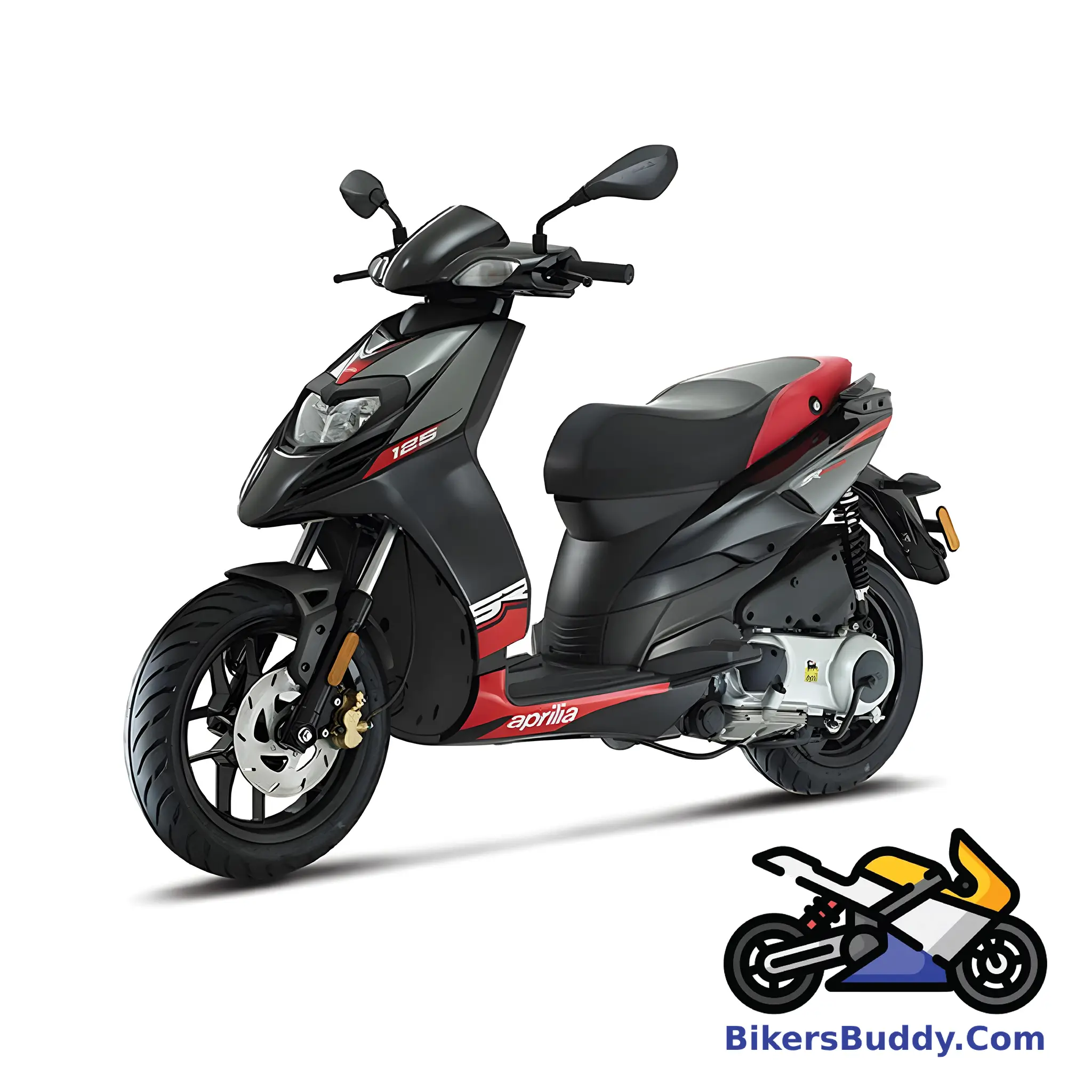 Black Aprilia SR Motard 125