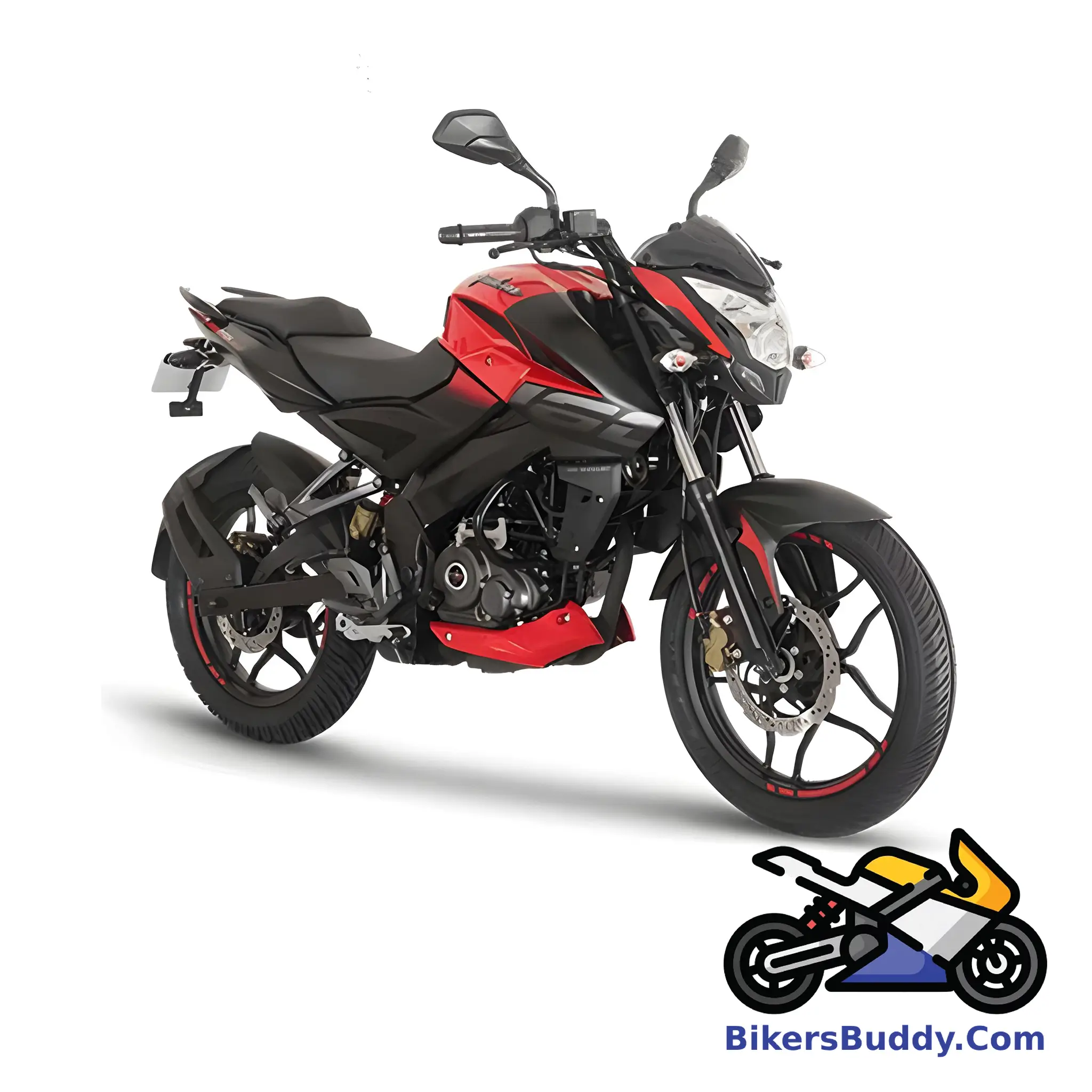 Red Bajaj Pulsar NS 160 Double Disc