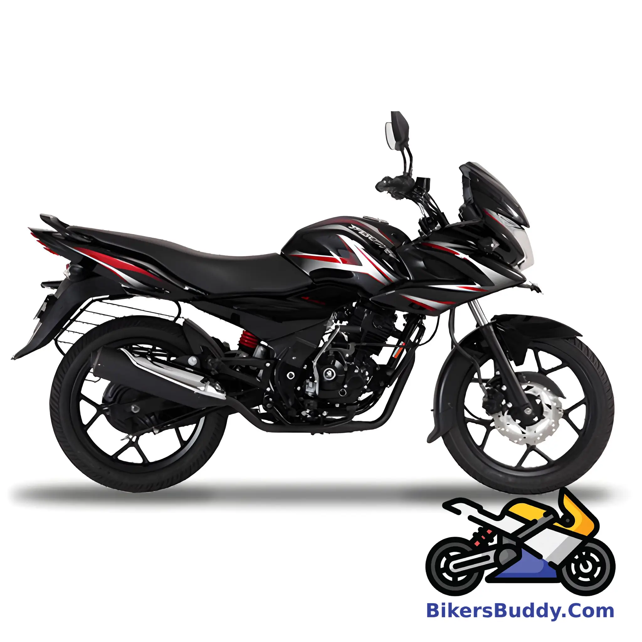 Black and Red Bajaj Discover 150F