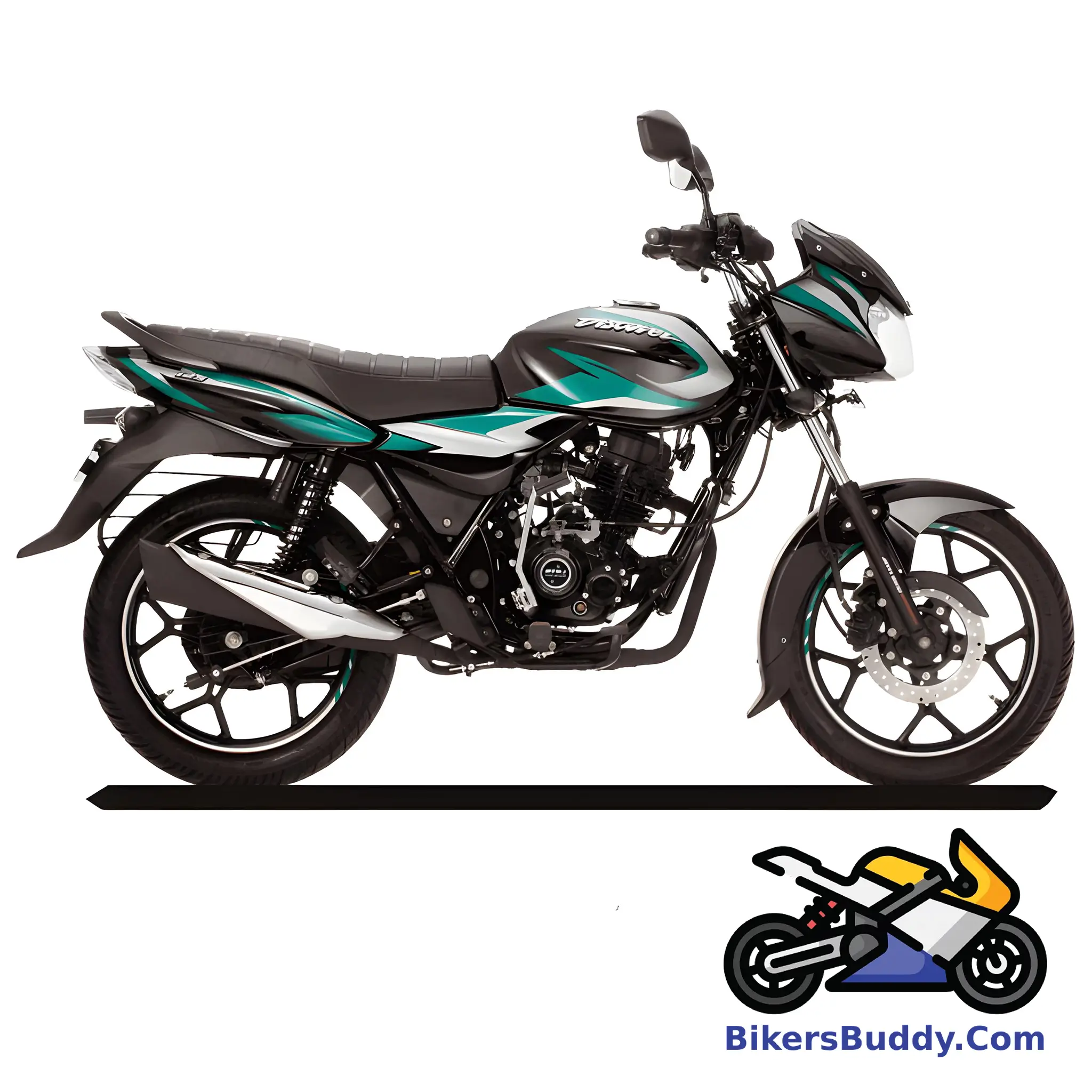 Black and Green Bajaj Discover 125 Drum