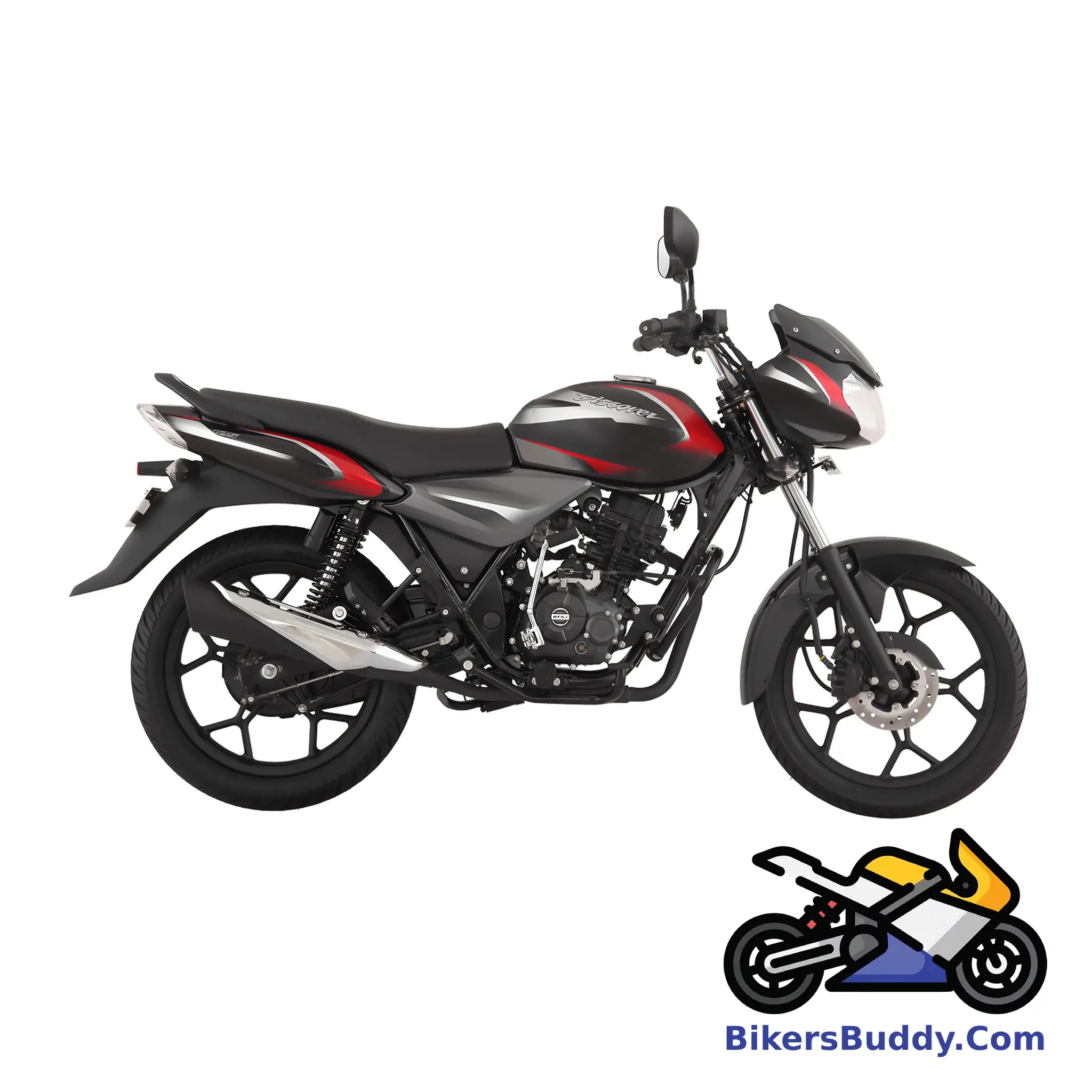 Black and Red Bajaj Discover 125