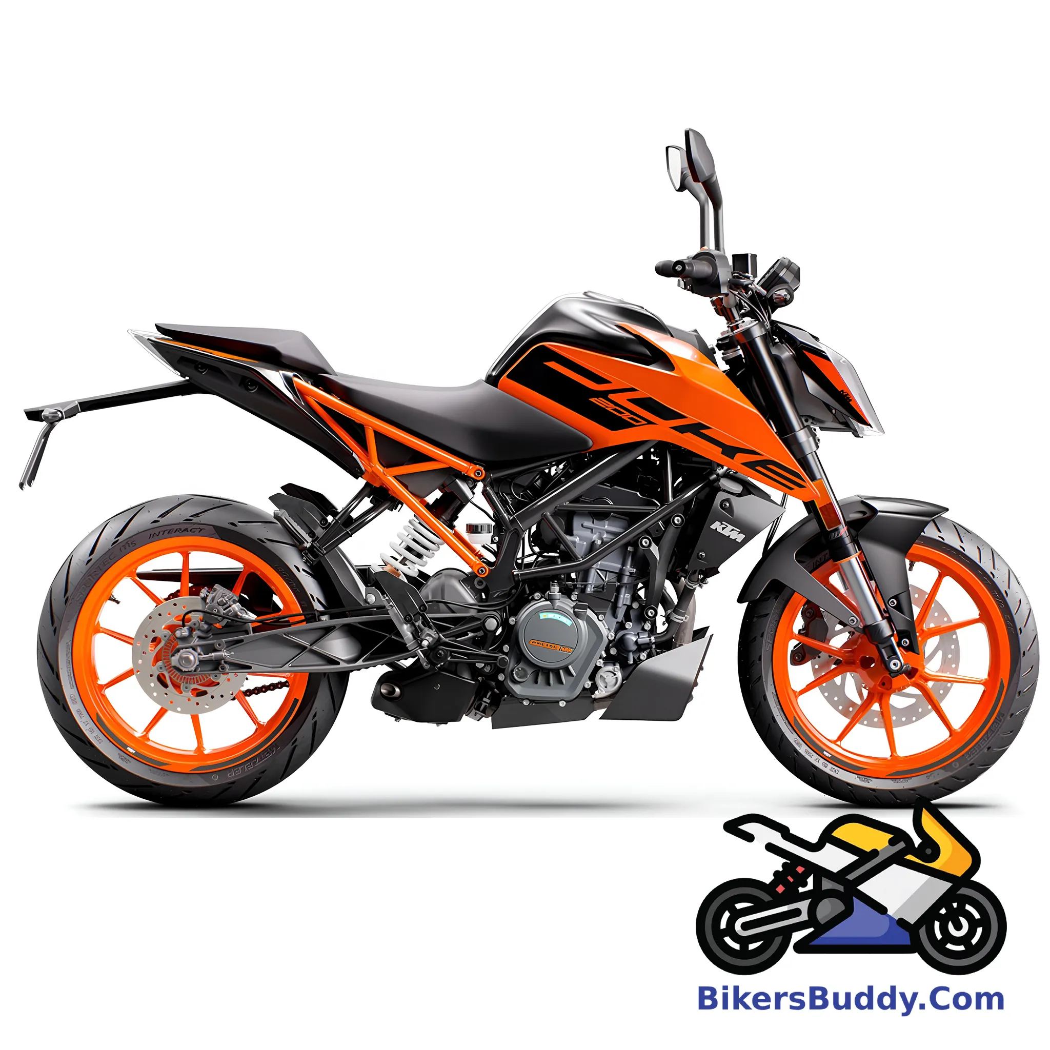 Orange and Black KTM Duke 200