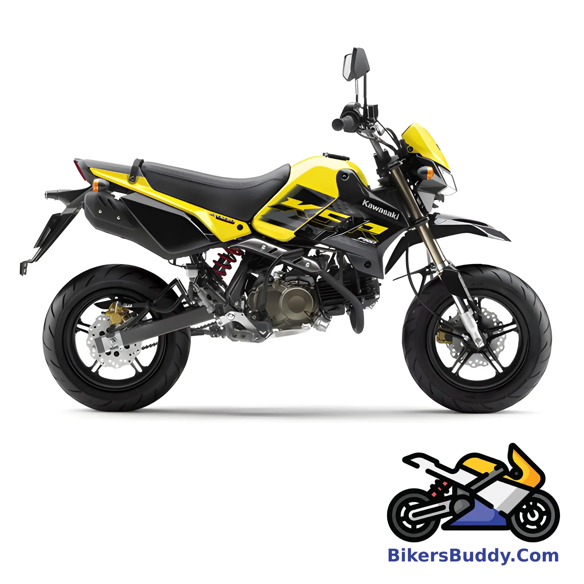 Yellow Kawasaki KSR Pro