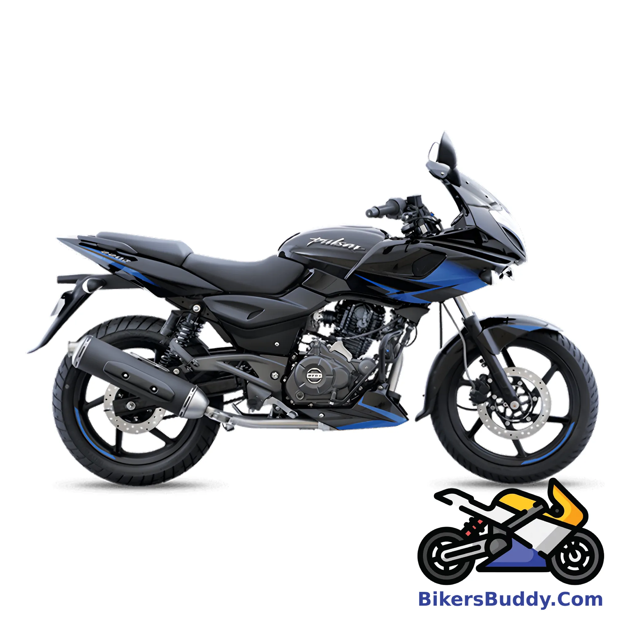 Black Blue Bajaj Pulsar 220F