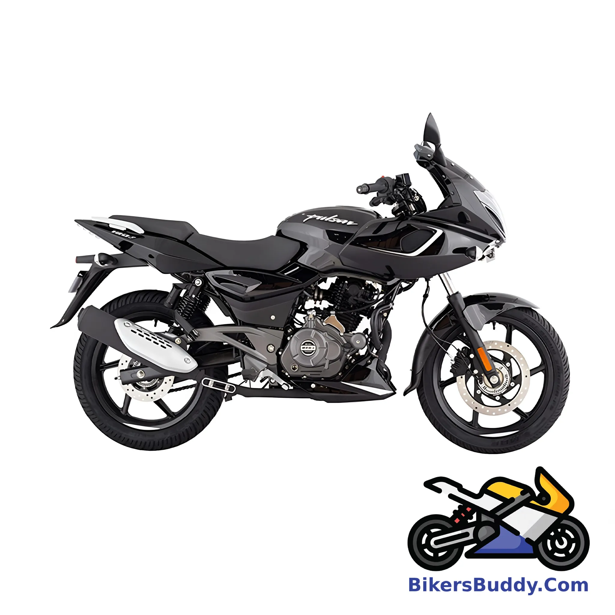 Black And Silver Bajaj Pulsar 180F