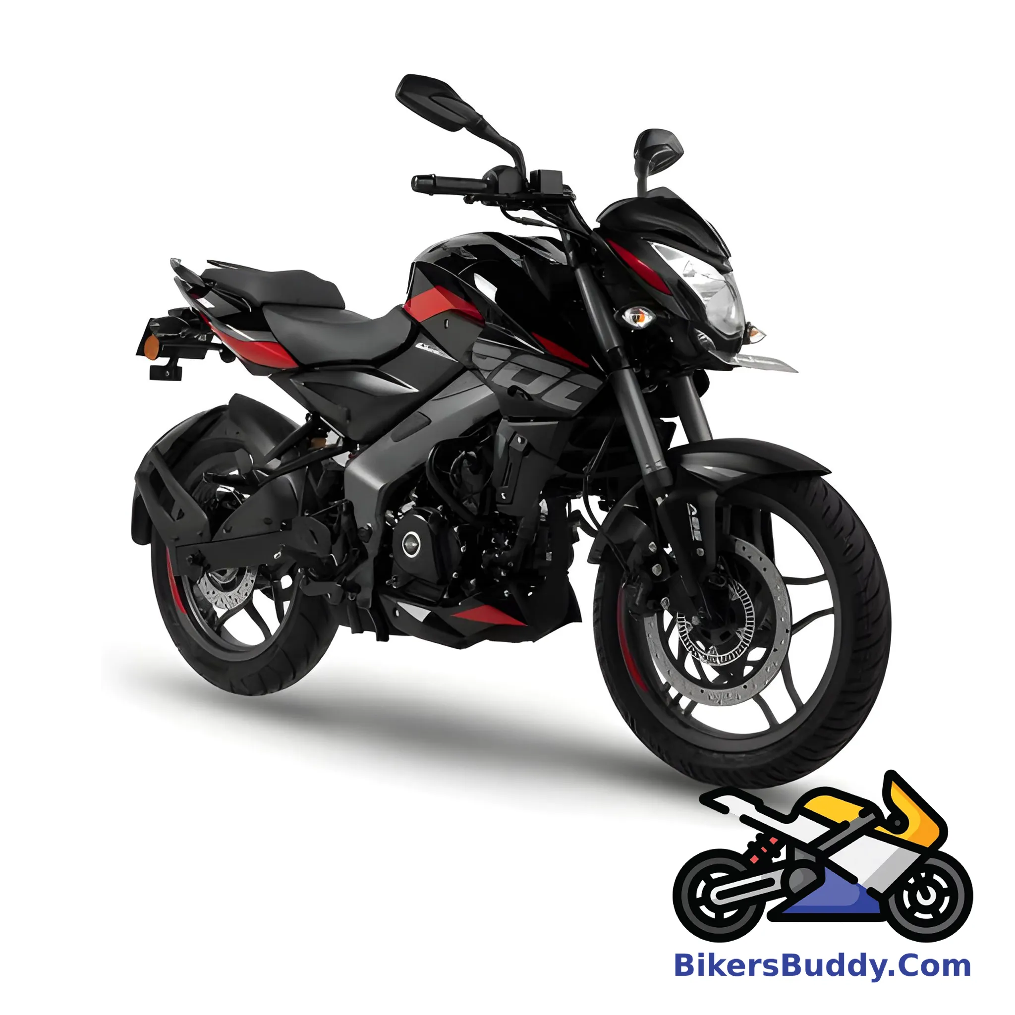 Glossy Ebony Black Bajaj Pulsar 200 NS FI